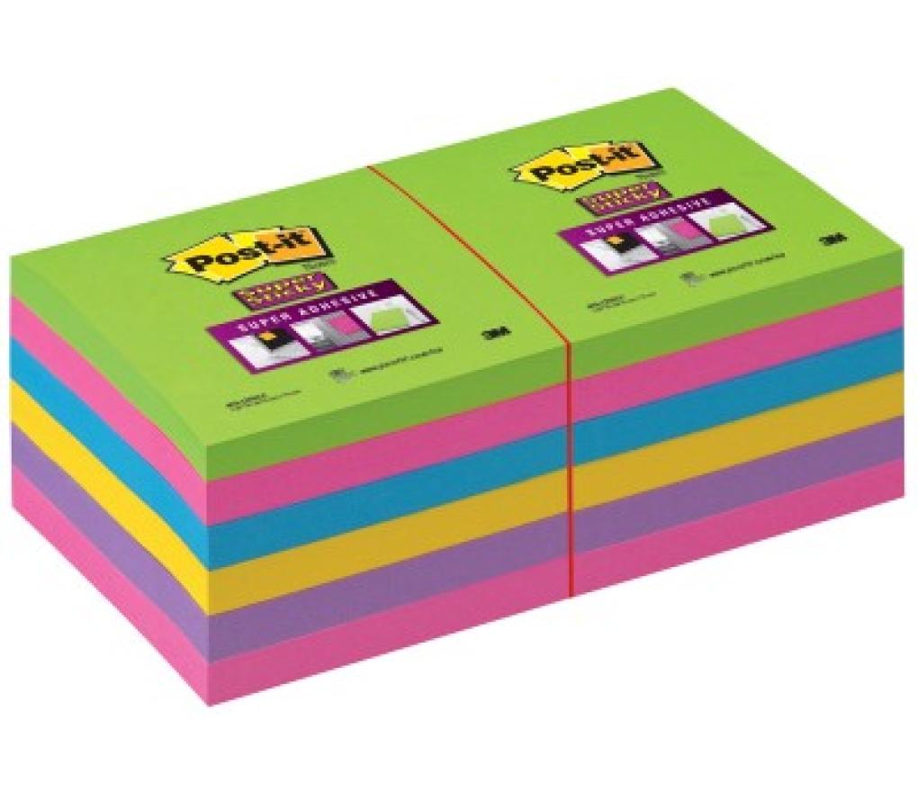Post-it 3M Super Sticky 76 x 76 mm ultra pak/12 - Per pak