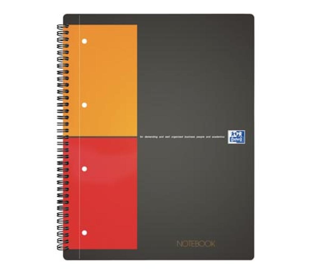 Spiraalblok Oxford International notebook A4+ geruit 5 x 5 mm - Per stuk