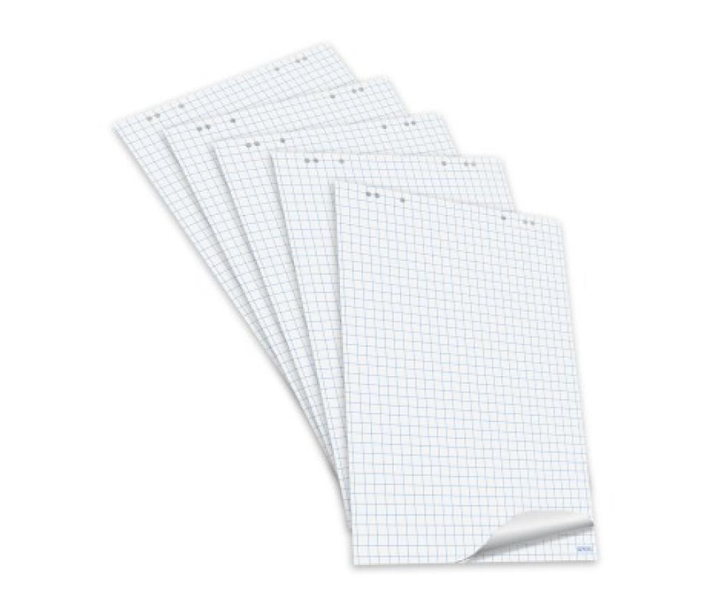 Blok voor flipover 65 x 100 cm blanco-geruit 20 vel pak/5 - Per pak