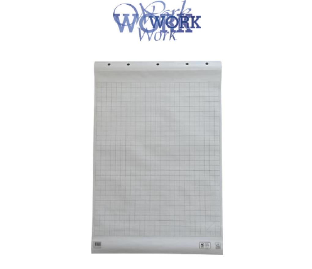 Blok voor flipover PEFC 65 x 98 cm blanco/geruit 50 vel - Per pak