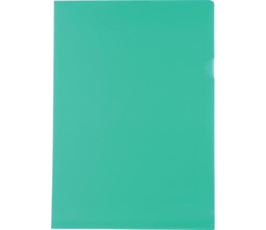 Documenthouder L-map A4 120 micron groen gestructureerd PP pak/25 - Per pak
