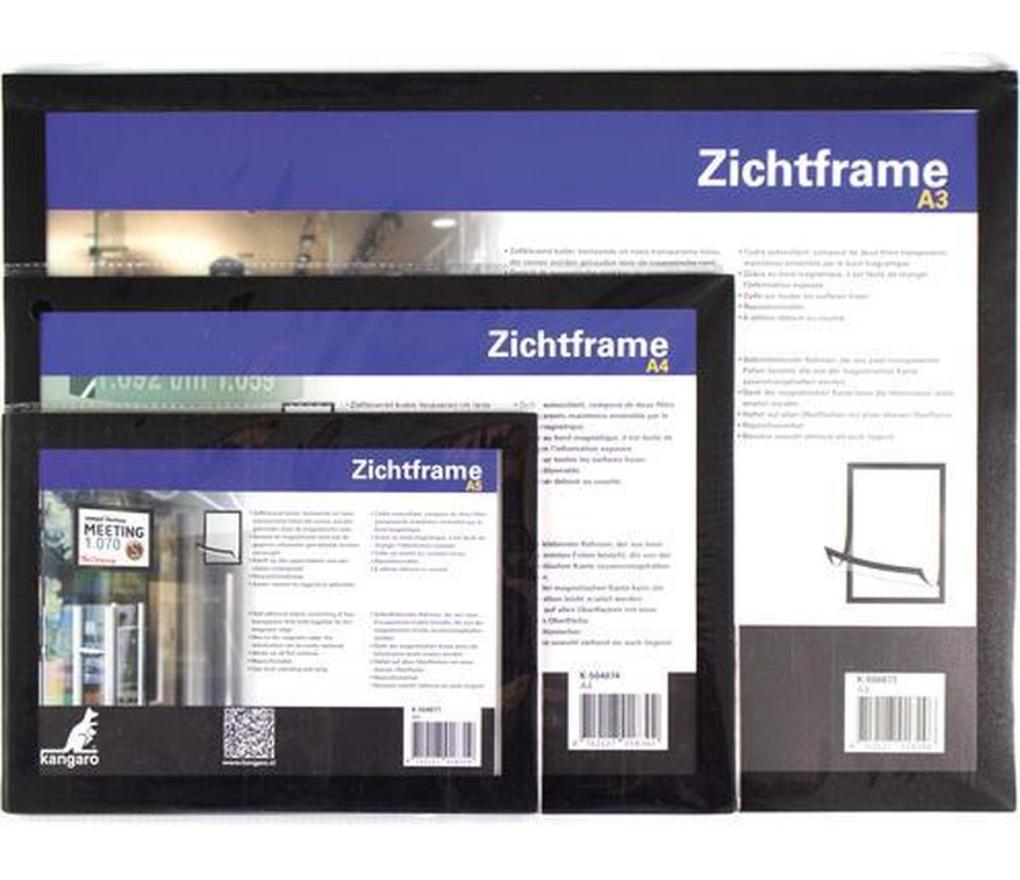 Kader zichtframe Kangaro A5 zwart stuk/1 - Per stuk