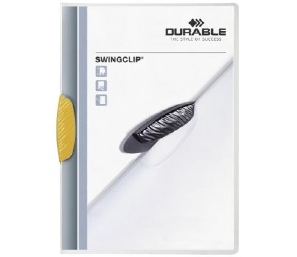 Klemmap Durable Swingclip 2260-04 geel - Per stuk
