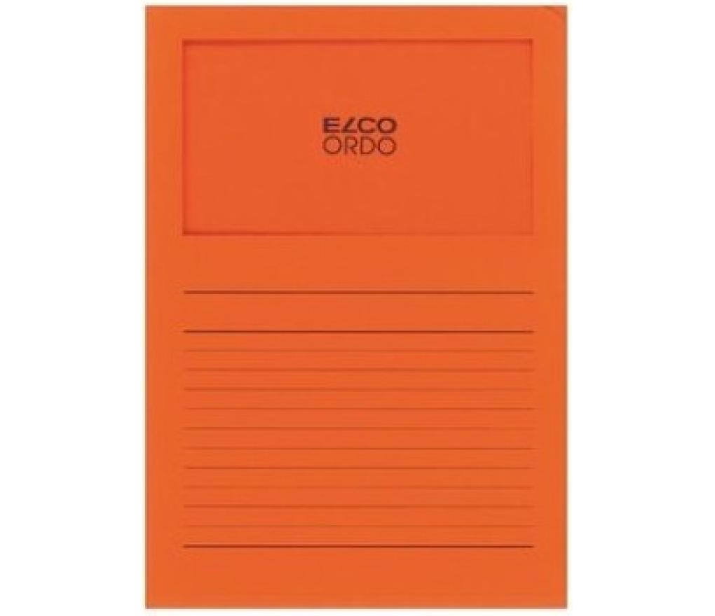 L-map pergamijn venster Elco Ordo A4 oranje doos/100 - Per stuk