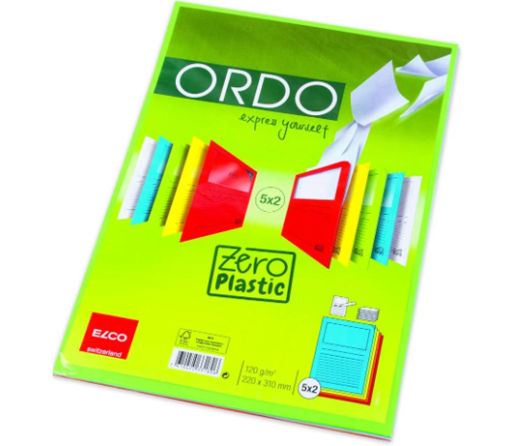 L-map pergamijn venster Elco Ordo A4 zero plastics assorti pak/10 - Per pak