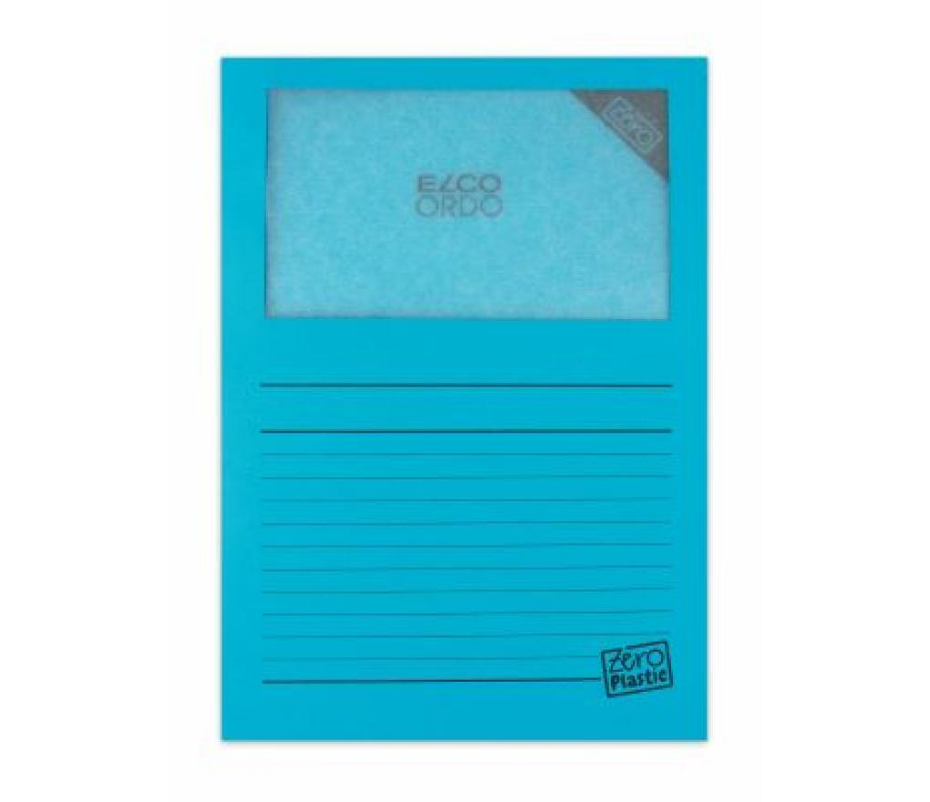 L-map pergamijn venster Elco Ordo A4 zero plastics blauw doos/100 - Per pak