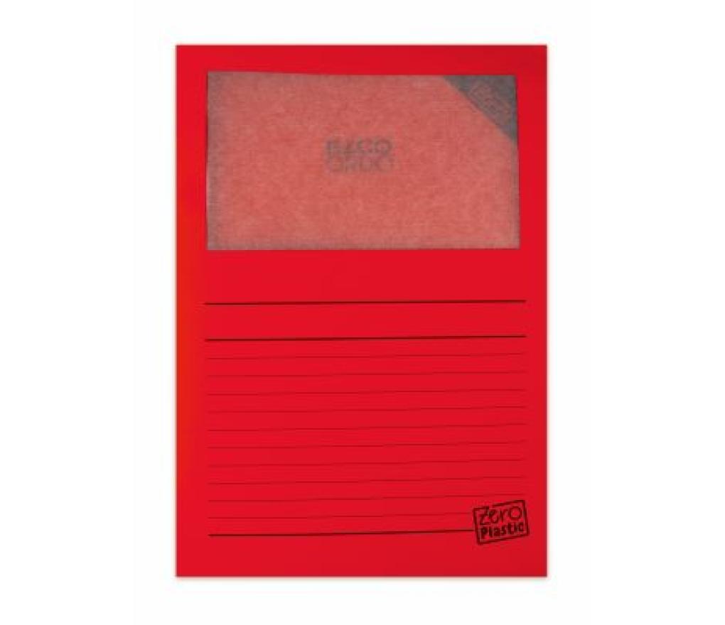 L-map pergamijn venster Elco Ordo A4 zero plastics rood doos/100 - Per pak