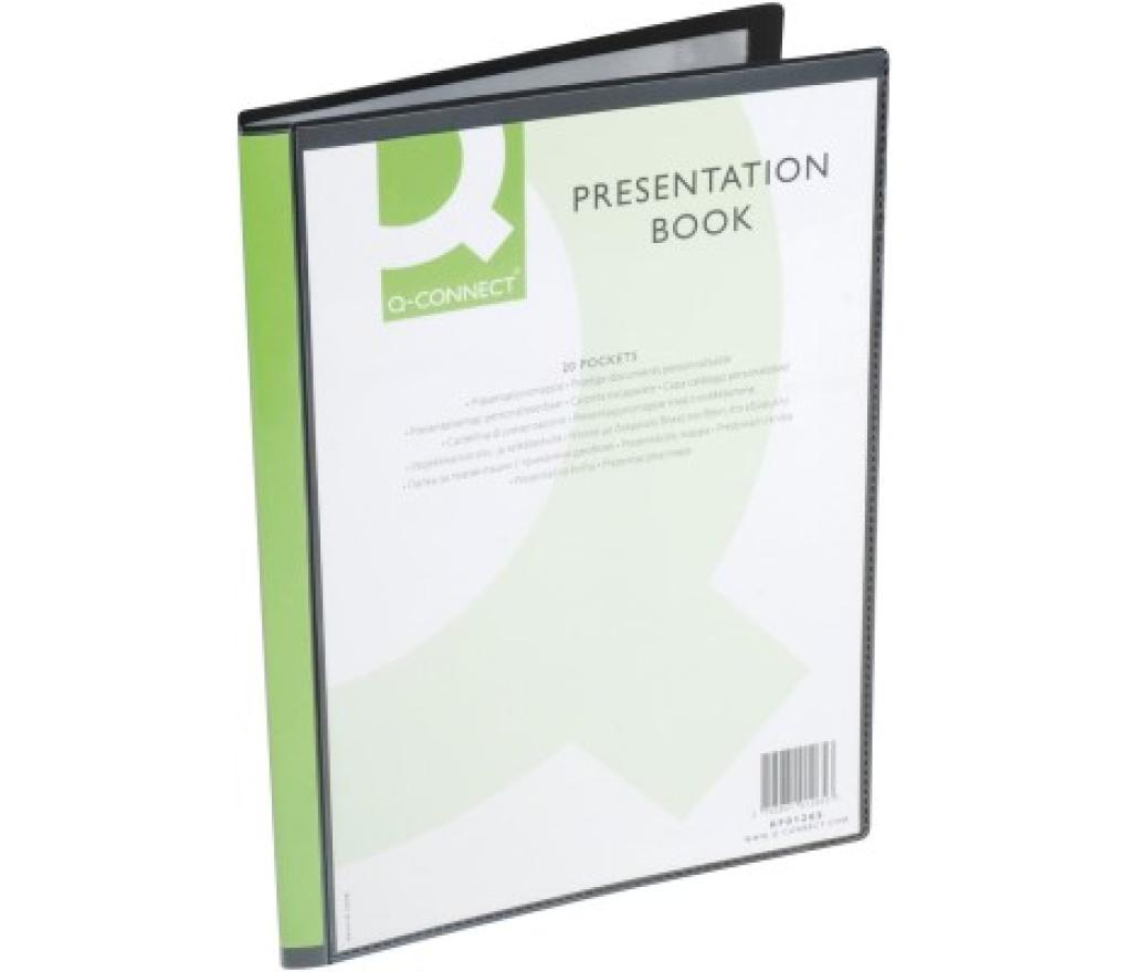 Presentatie album 20 pochetten personaliseerbaar zwart - Per stuk