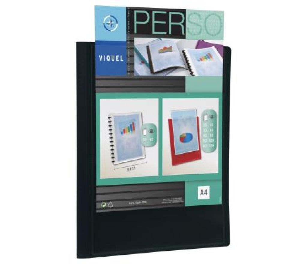 Presentatie album 40 pochetten Viquel personaliseerbaar zwart - Per stuk