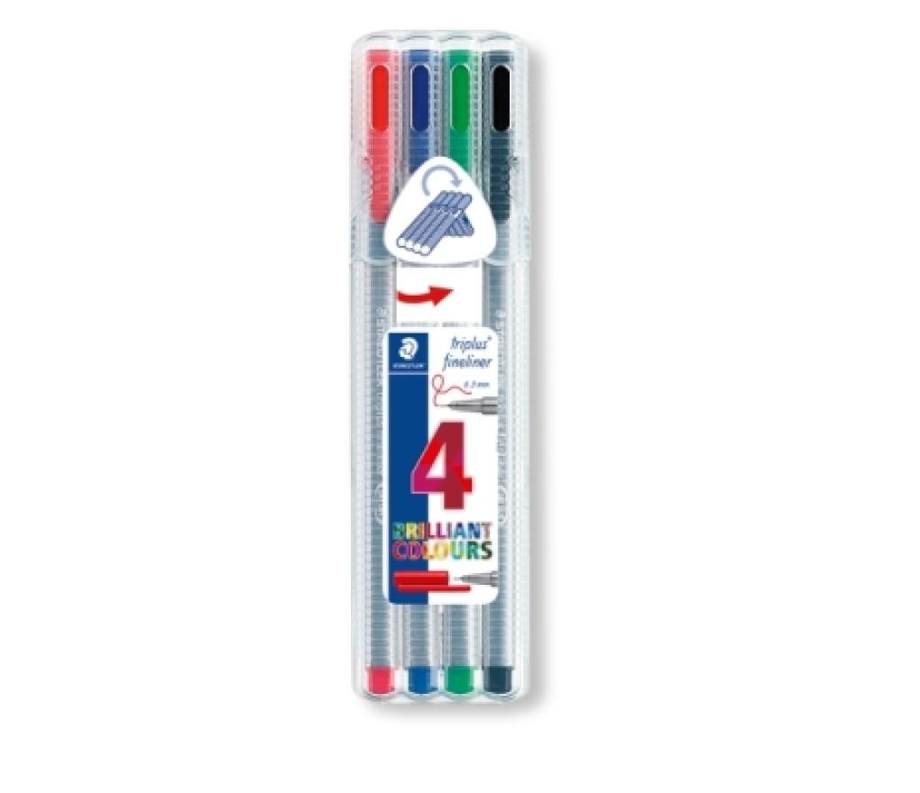 Fineliner Staedtler Triplus 334 0,3 mm etui/4 - Per pak