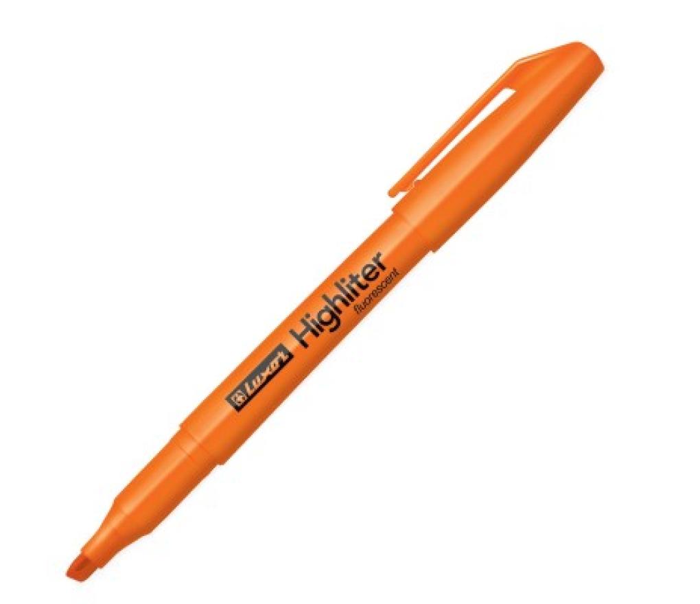 Fluostift economy rond model schuine punt oranje - Per stuk