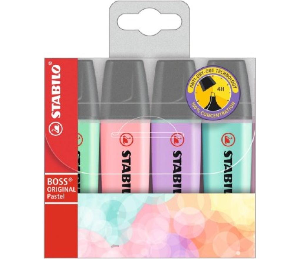 Fluostift Stabilo Boss Pastel 70-4-2 set/4 - Per pak