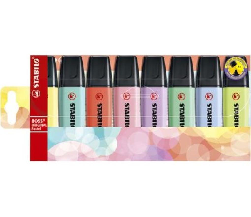 Fluostift Stabilo Boss Pastel 70-8-3 set/8 - Per pak