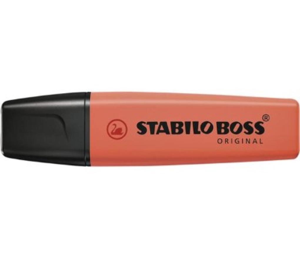 Fluostift Stabilo Boss Pastel mellow coral red - Per stuk