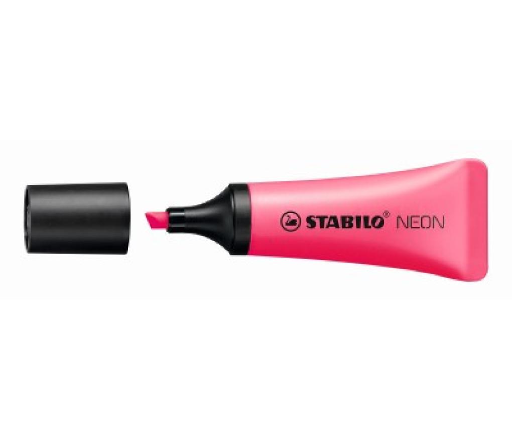 Fluostift Stabilo Neon roze - Per stuk