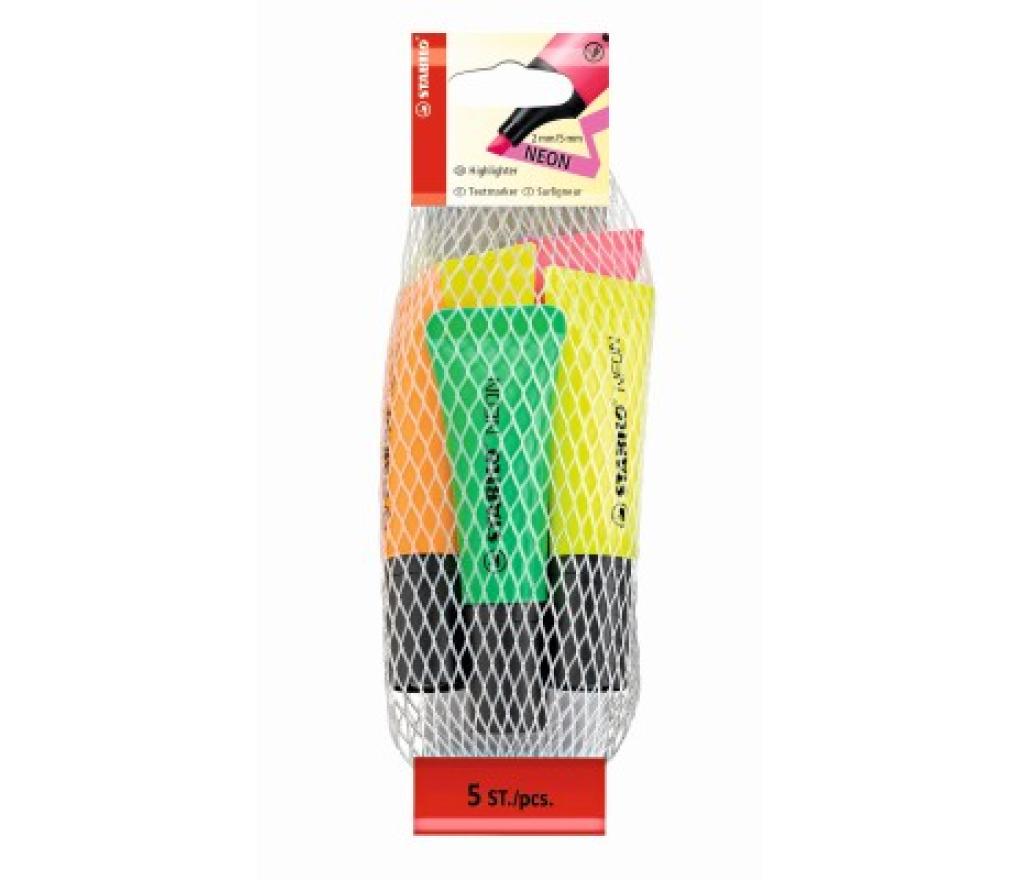 Fluostift Stabilo Neon set/5 - Per stuk