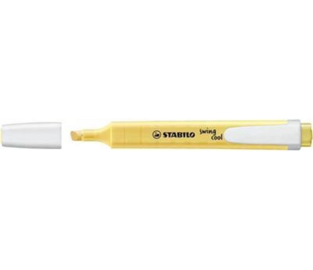 Fluostift Stabilo Swing cool pastel milky yellow - Per stuk