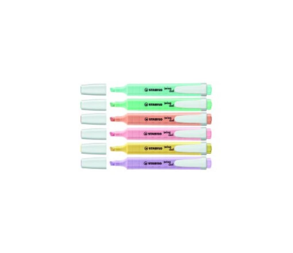 Fluostift Stabilo Swing cool pastel set/6 - Per pak