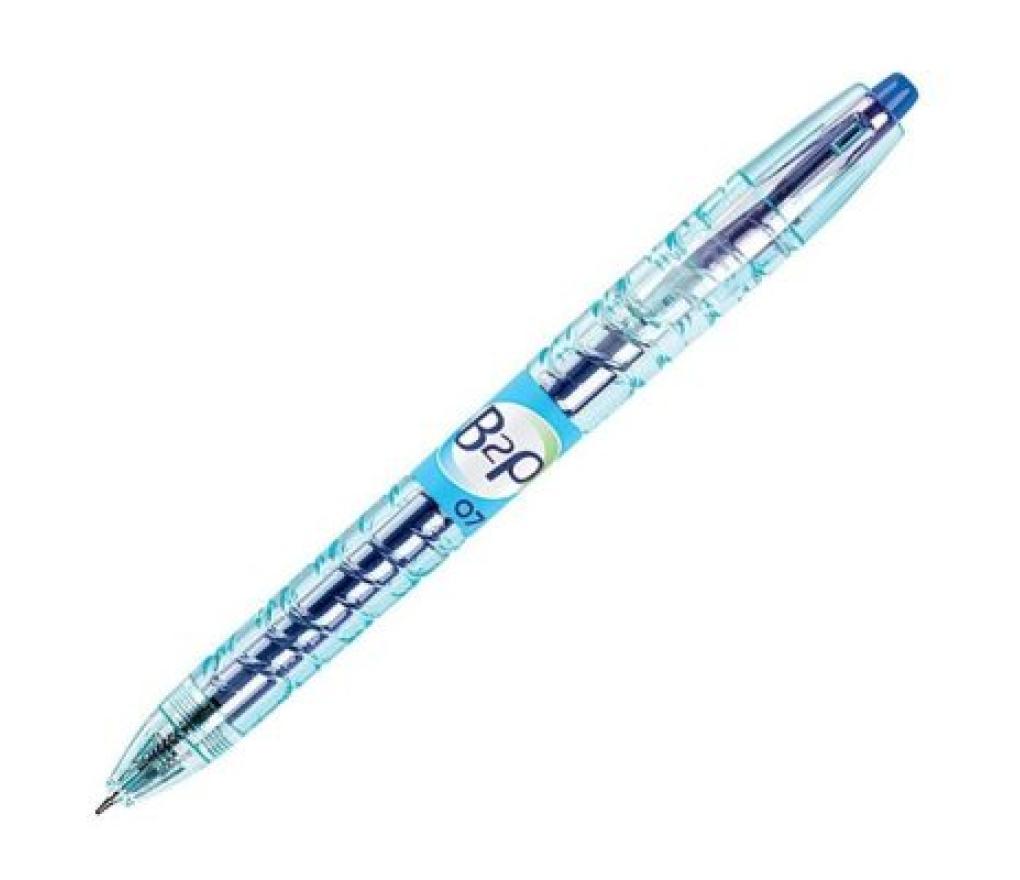 Gelroller Pilot B2P begreen intrekbaar 0,7 mm blauw - Per stuk