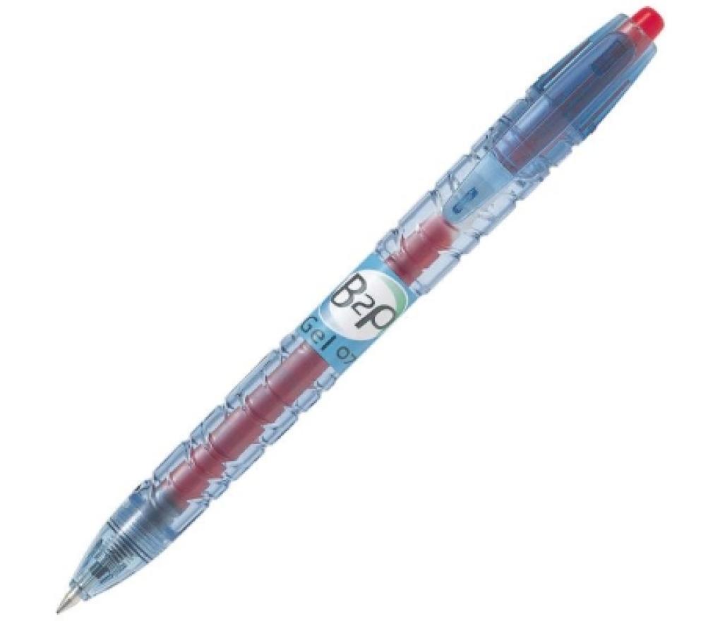 Gelroller Pilot B2P begreen intrekbaar 0,7 mm rood - Per stuk