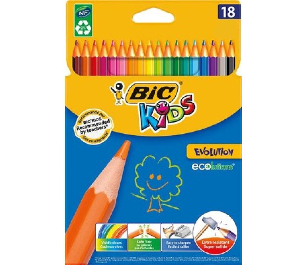 Kleurpotloden Bic Kids Evolution ECOlutions etui/18 - Per pak