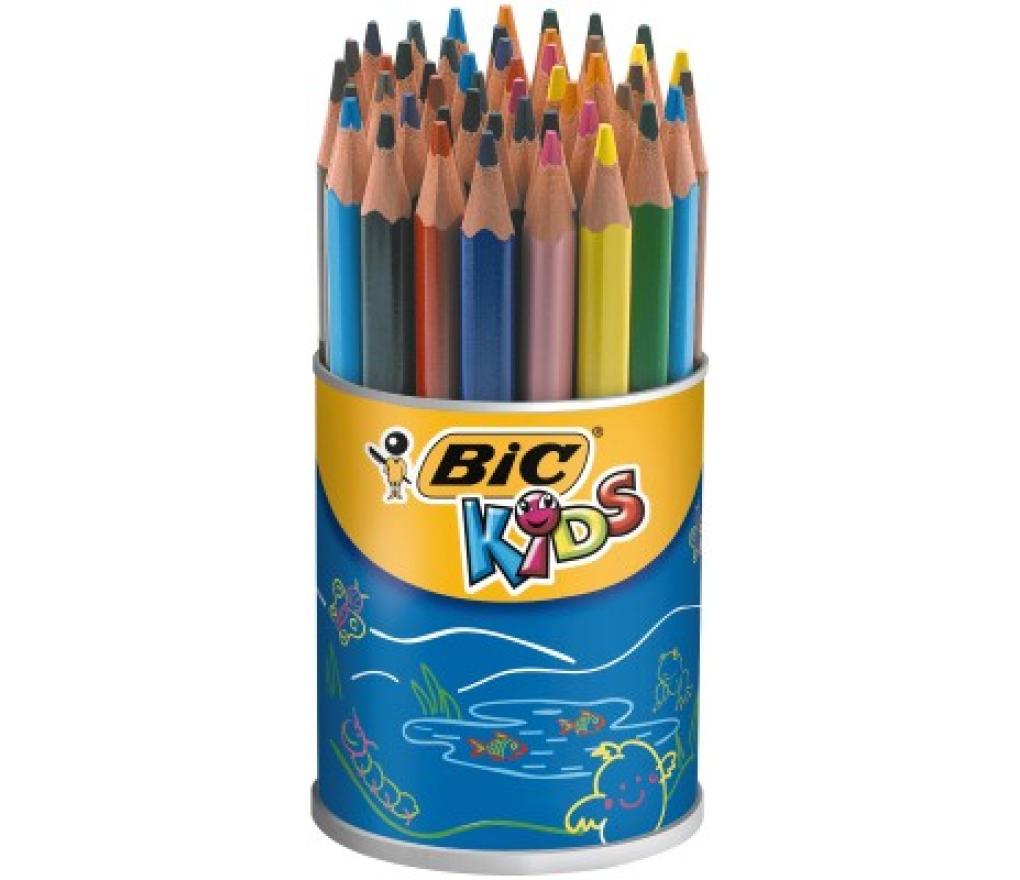 Kleurpotloden Bic Kids Evolution ECOlutions Triangle metalen pot/48 - Per pak