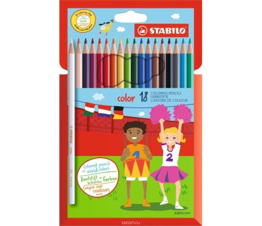 Kleurpotloden Stabilo Color etui/18 - Per pak