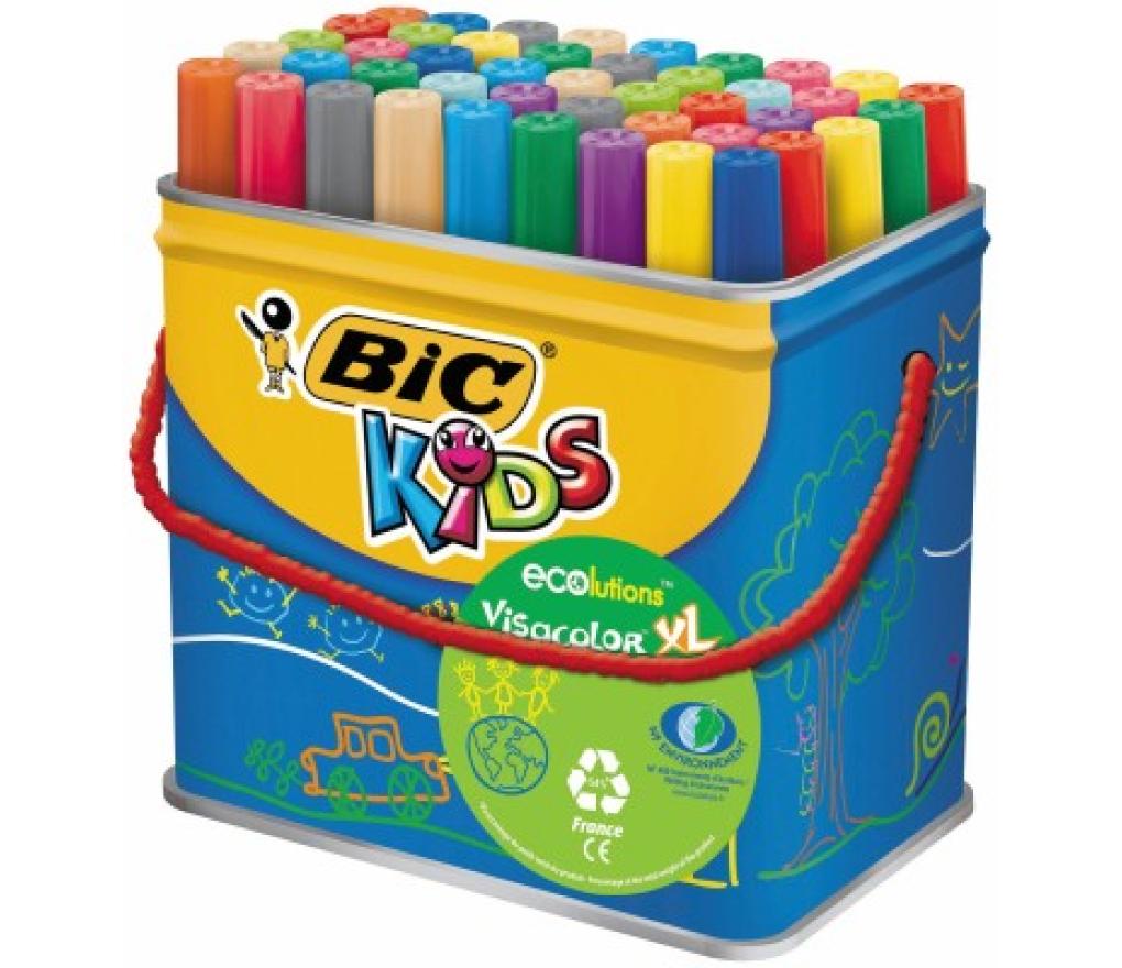 Kleurstiften Bic Kids Visacolor XL ECOlutions pot/48 - Per pak