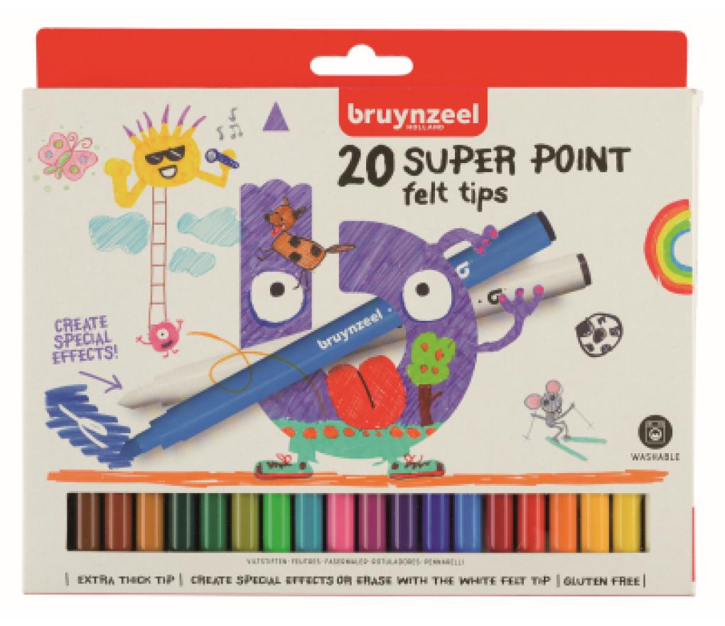 Kleurstiften Bruynzeel Superpoints etui/20 - Per pak