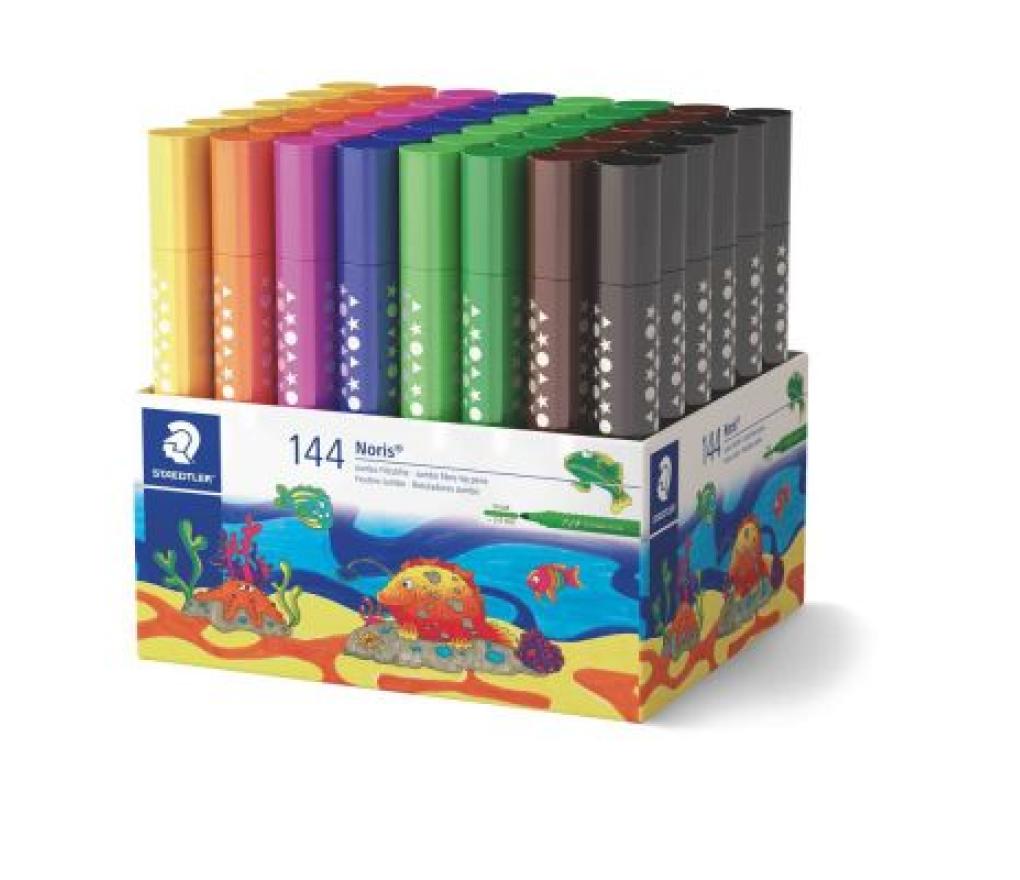 Kleurstiften Staedtler Jumbo marker 328 breed driekantig class pack/48 - Per pak
