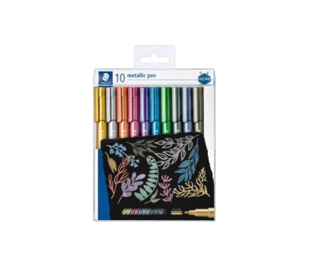 Kleurstiften Staedtler Metallic Marker glitter blister/10 - Per pak