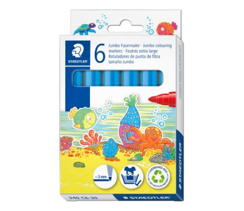 Kleurstiften Staedtler Noris Club jumbo lichtblauw etui/6 - Per pak
