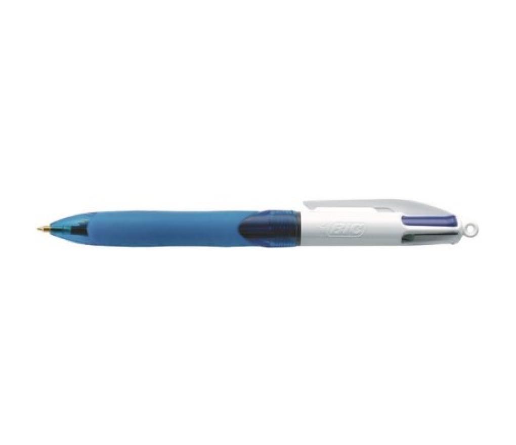 Kogelpen Bic 4 kleuren grip medium - Per stuk