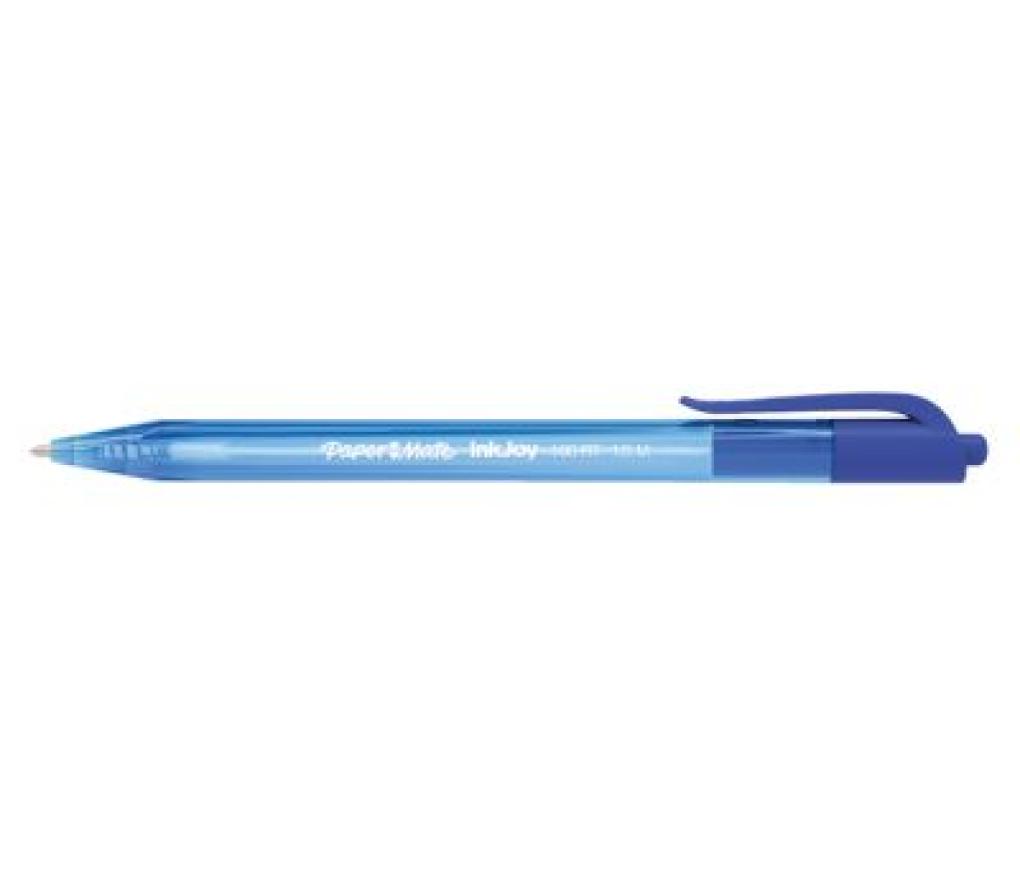 Kogelpen Papermate Inkjoy 100RT intrekbaar M blauw value pack/100 - Per pak