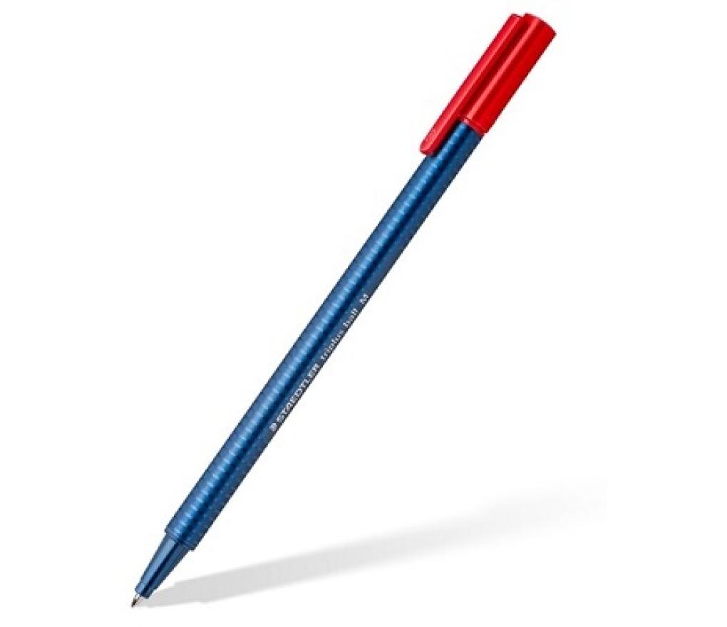 Kogelpen Staedtler triplus 437 medium rood - Per stuk