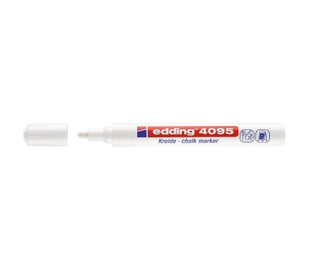 Krijtstift Edding window marker 4095 2-3 mm wit - Per stuk