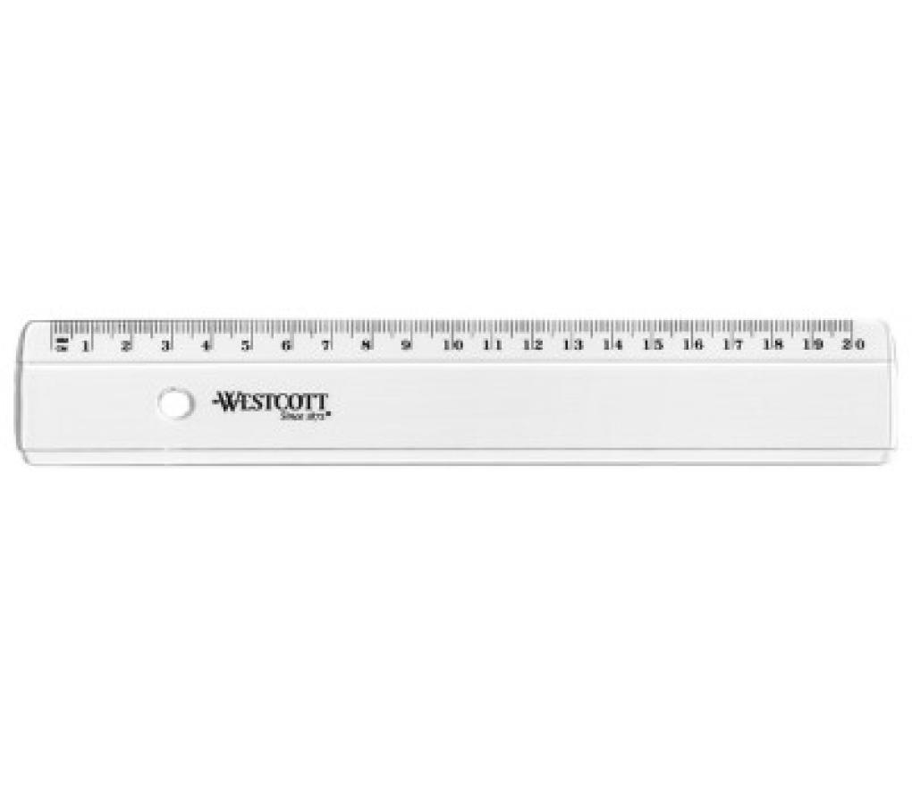 Lat 20 cm plastic Westcott - Per stuk