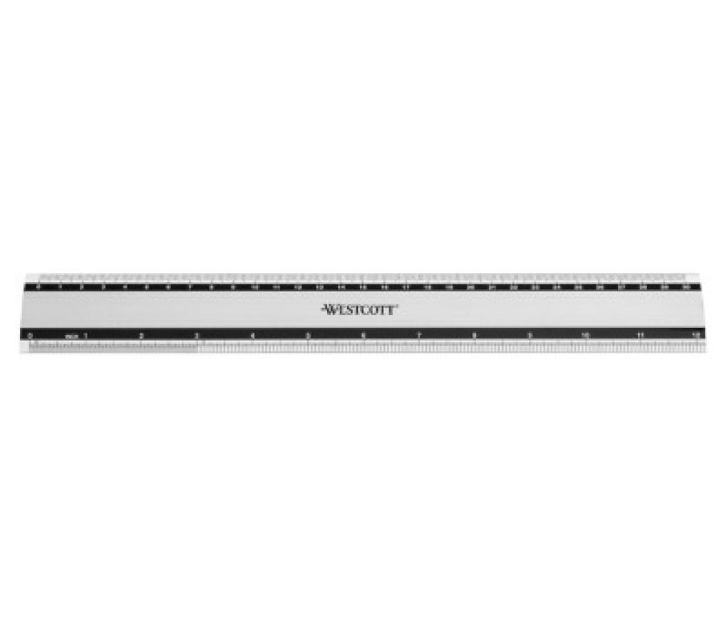 Lat 30 cm aluminium Westcott antislip - Per stuk