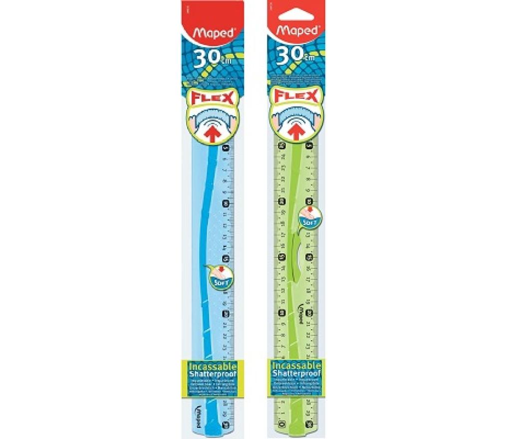 Lat 30 cm plastic Maped Flex onbreekbaar - Per stuk