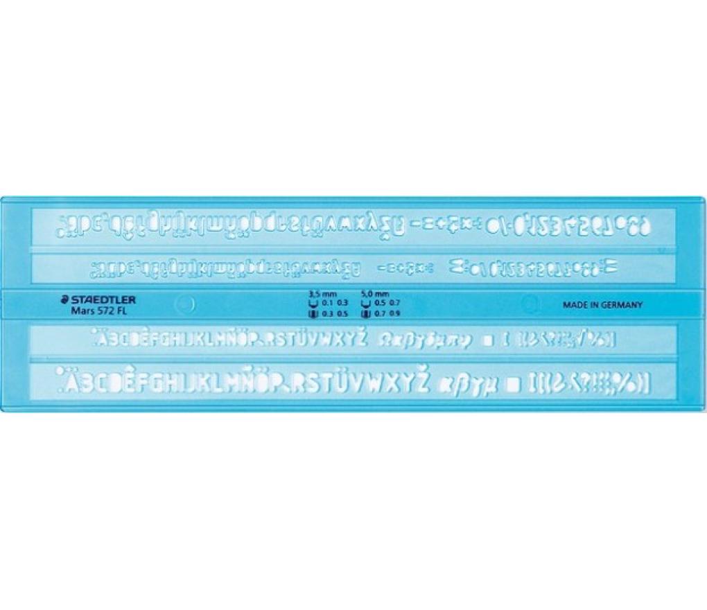 Lettersjabloon Staedtler Mars 572FL 3,5 mm - 5 mm - Per stuk