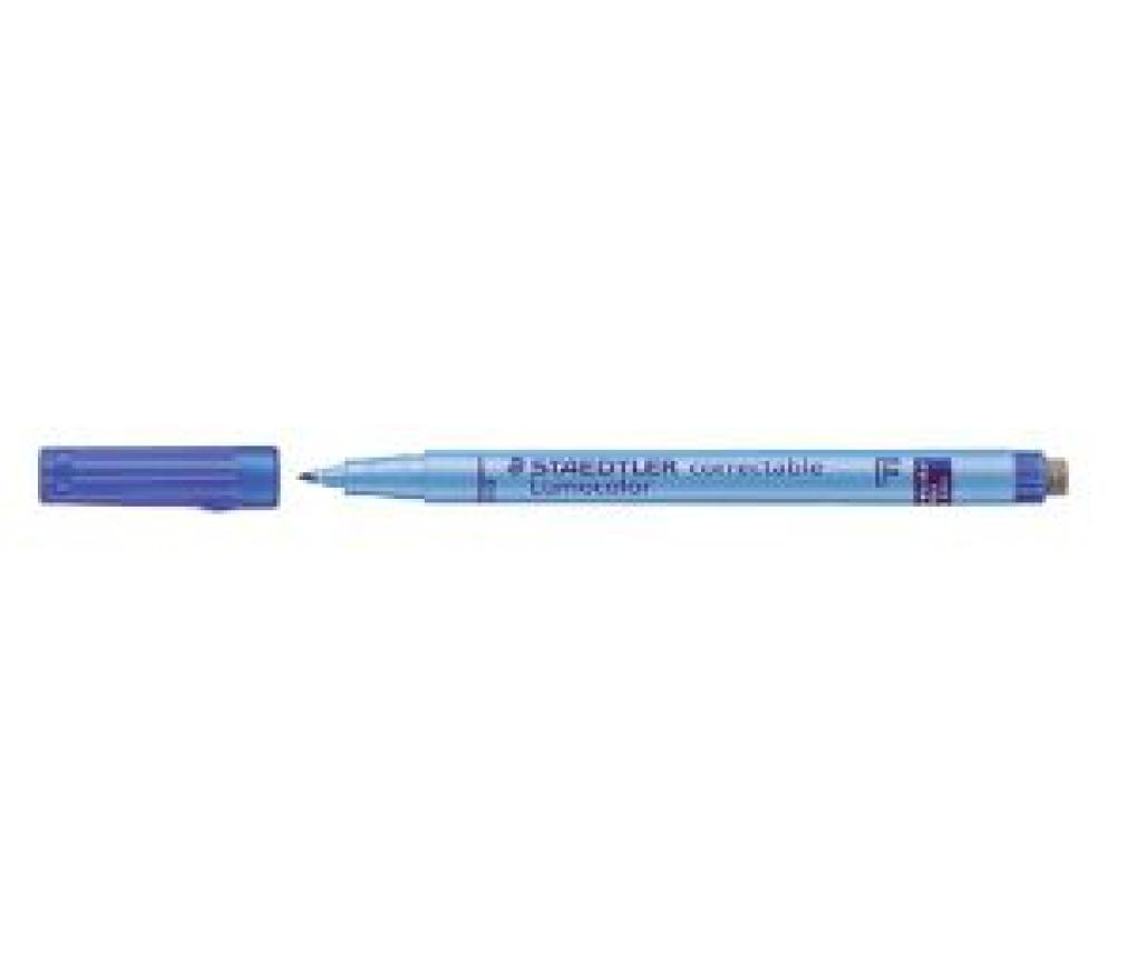 Lumocolor Staedtler F correctable blauw - Per stuk