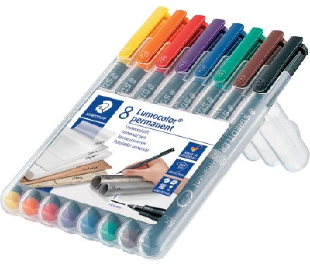 Lumocolor Staedtler permanent fijn 318wp8 box/8 - Per stuk