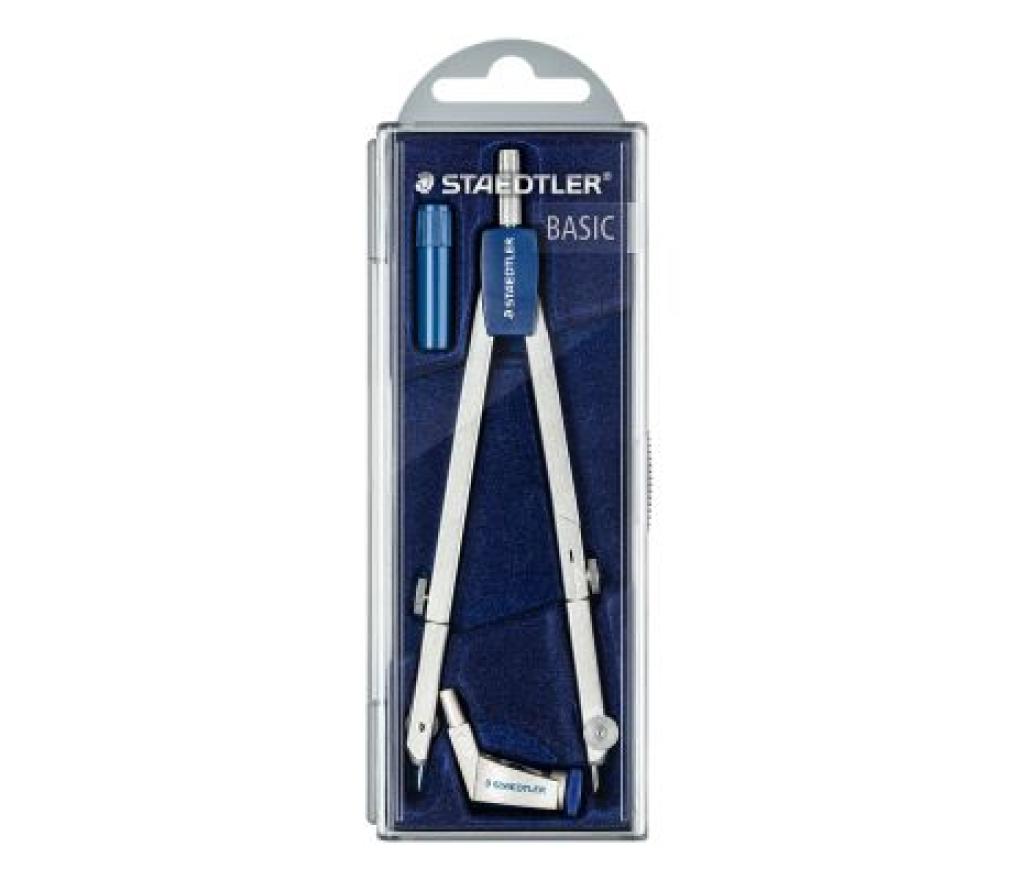 Passer Staedtler Basic 36 cm in doosje met telescopisch verlengstuk en adapter - Per stuk