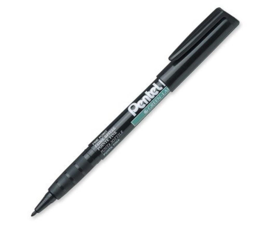 Permanent marker Pentel NMS50 ronde punt 2 mm zwart - Per stuk