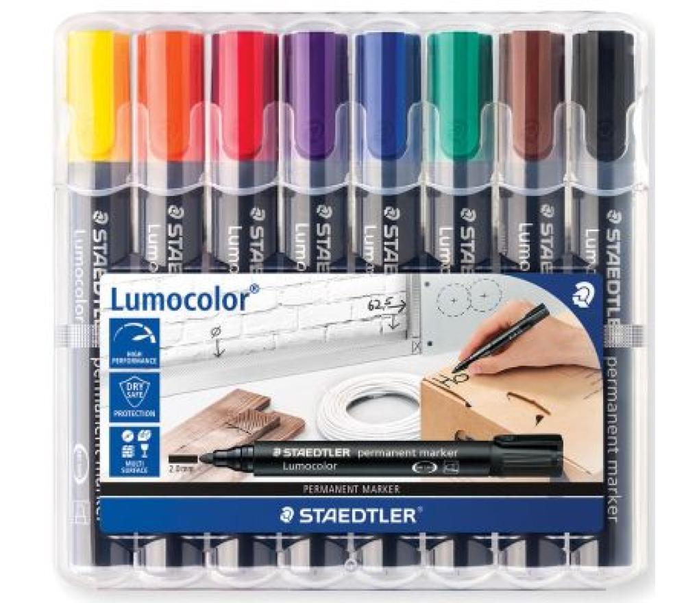Permanent marker Staedtler 352wp8 ronde punt 2 mm box/8 - Per pak