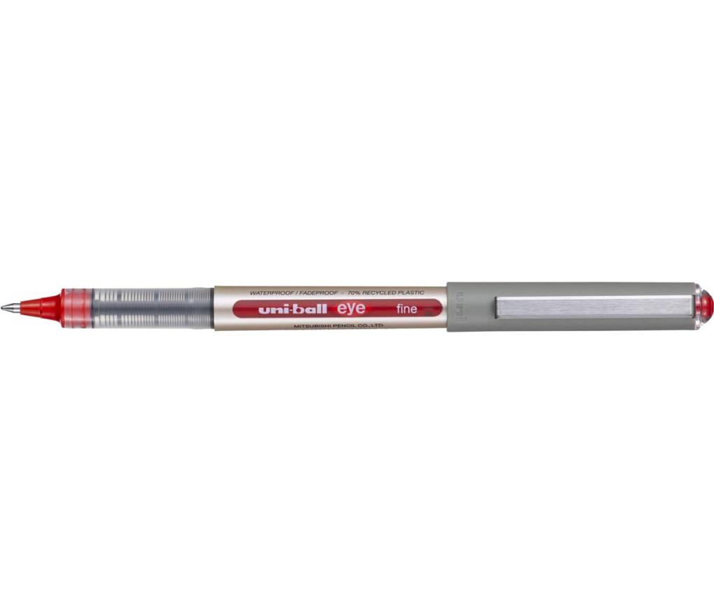 Roller Uniball EYE fine Eco 0,7 mm rood - Per stuk