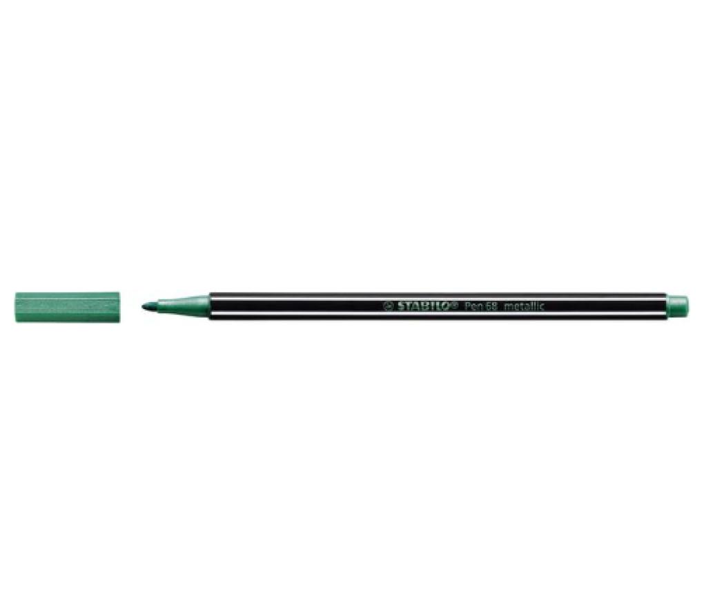 Viltstift Stabilo Pen 68 Metallic groen - Per stuk