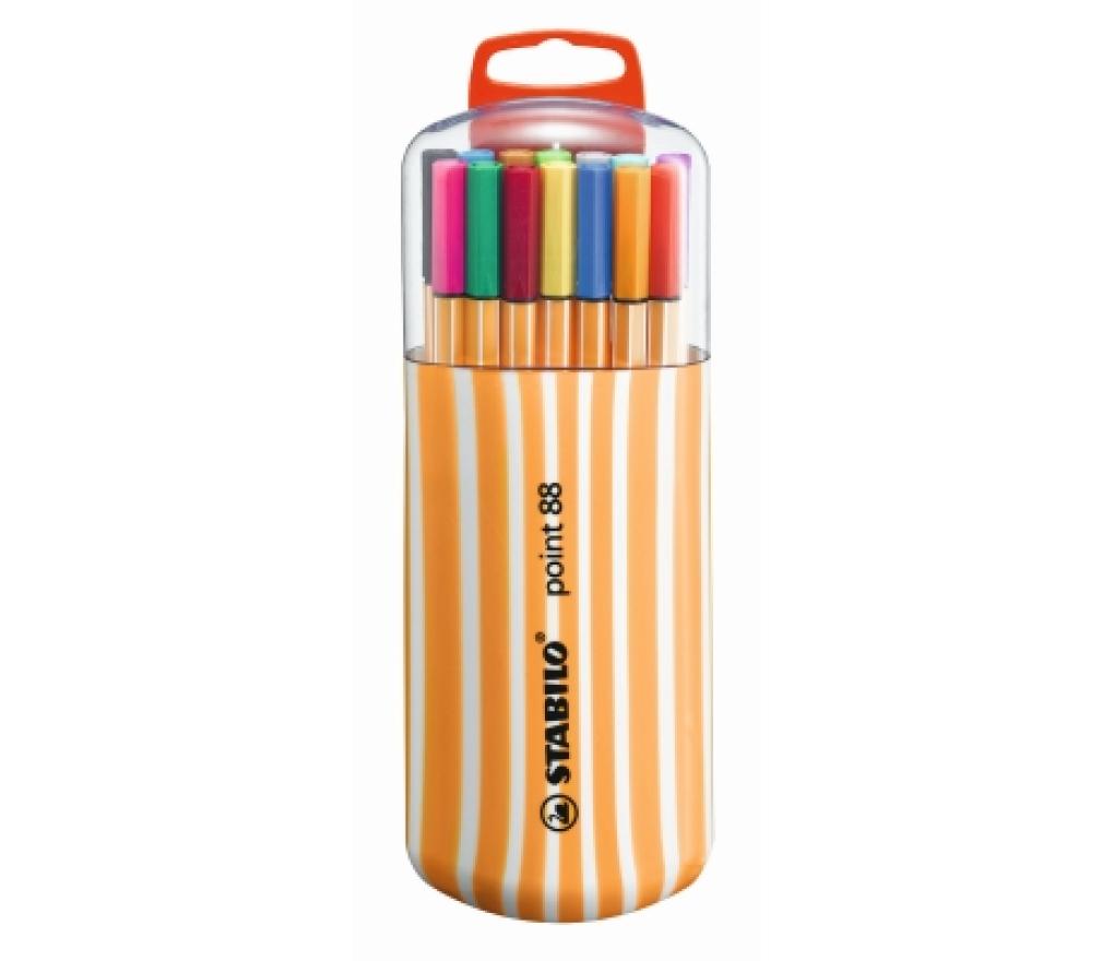 Viltstift Stabilopoint 88 zebrui etui set/20 - Per pak