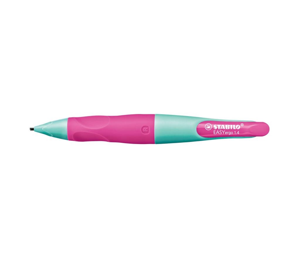 Vulpotlood Stabilo Easy Ergo 1,4 mm rechtshandig turkoois/roze - Per stuk