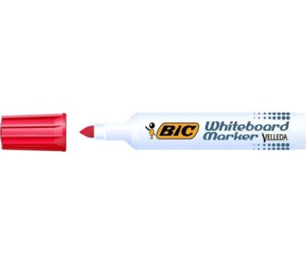 Whiteboardstift Bic Velleda 1711 ronde punt rood - Per stuk